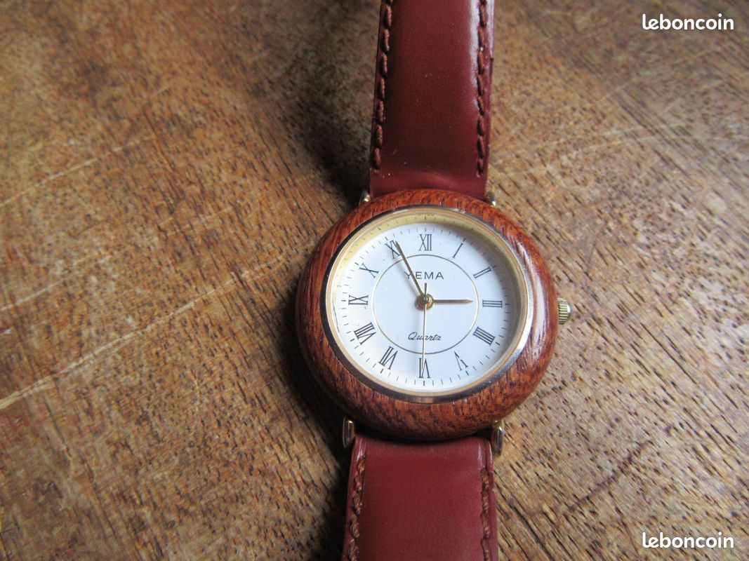Montre Homme Tense Discovery Yukon - Cadran Bois - Modèle Jumbo J5200M-V - Neuf Avec Étiquette