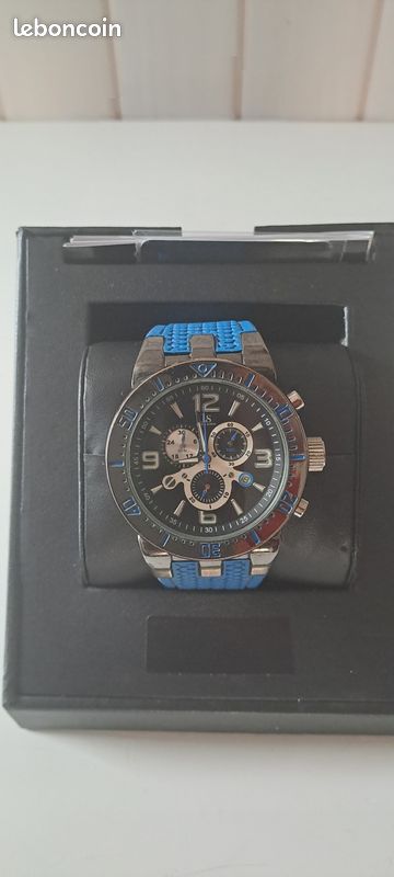 Montre Joshua Sons Chronograph Dial Blue JS55BU homme Montres