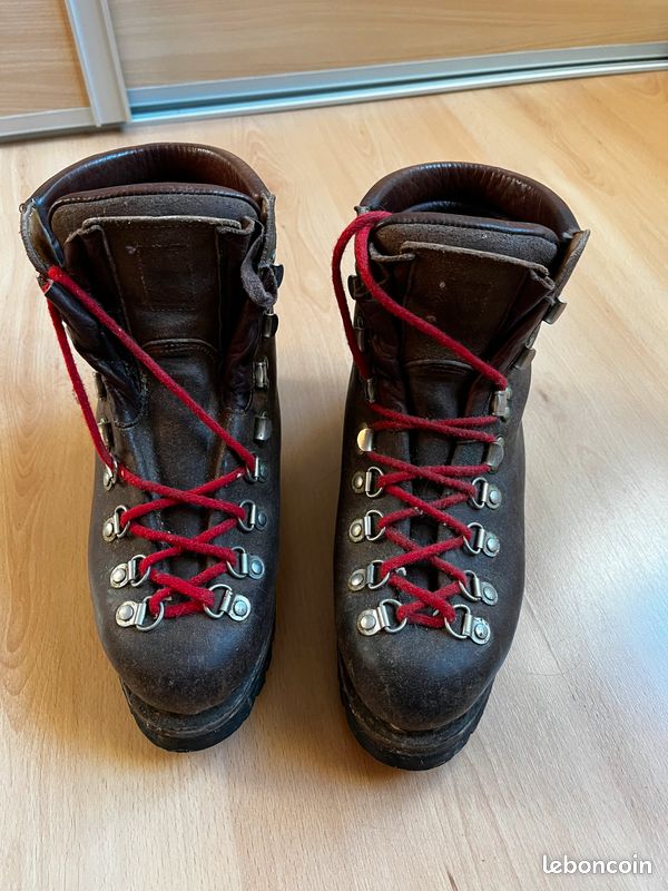Bottes de randonnée vintage en cuir Galibier taille M 6,5/W taille 8 Richard Pontvert | eBay