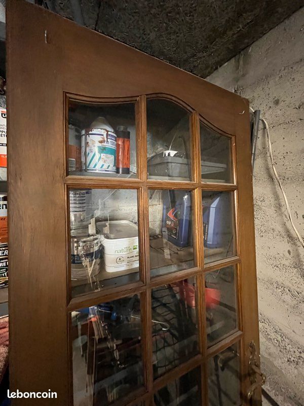 Porte bois et petits carreaux vitrés (image 2)
