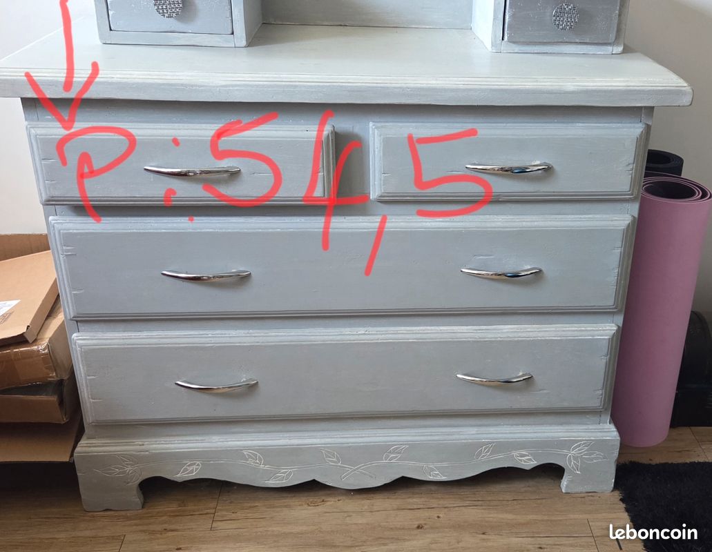 Commode Poché chaîne massif (image 2)