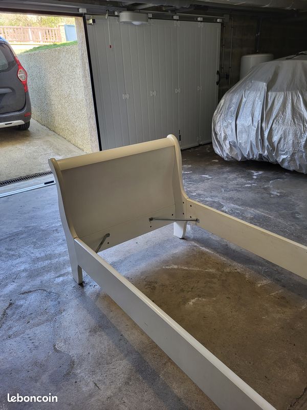 Lit 1 personne blanc (image 4)