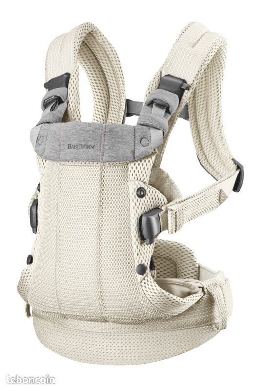 Porte bébé Babybjorn Harmony mesh 3D couleur crème (image 1)