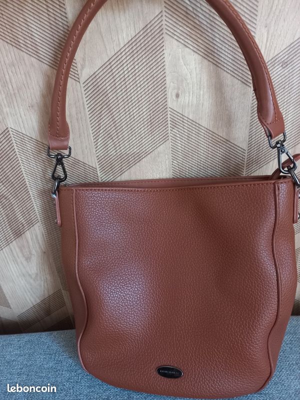 Sac à main / Sac portée épaule David Jones marron cognac (image 12)