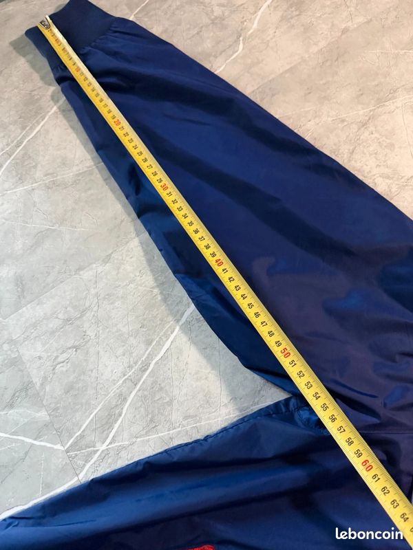 Veste Nike vintage rouge bleu marine bicolore capuche logo imprimé zip homme taille M (image 10)