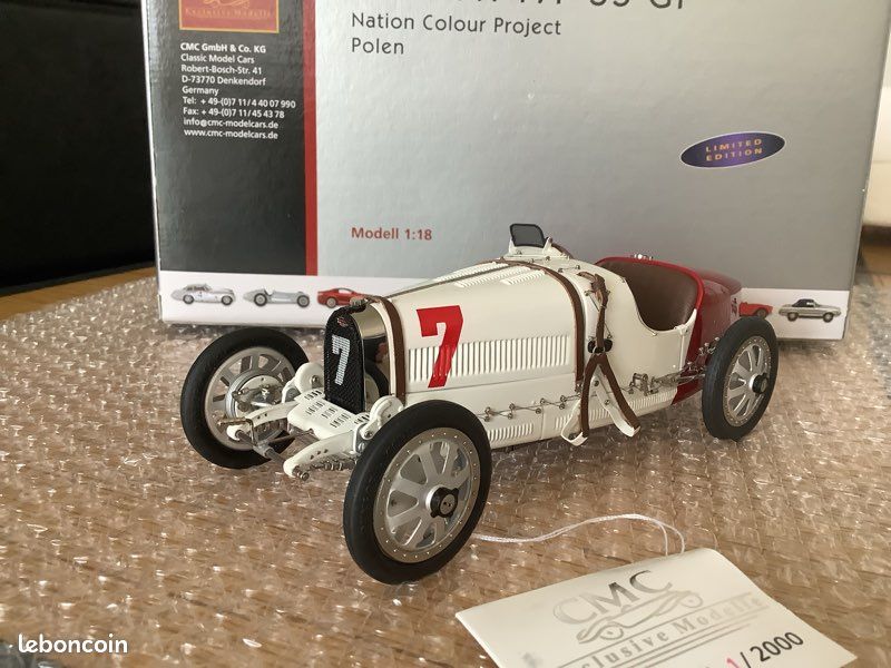 A Boxed 1:18 Scale Die-cast Model Of A Bugatti Type 35 Grand Prix  1924 By Cmc Models Of Germany