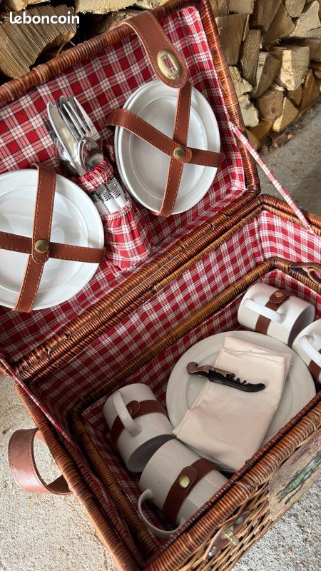 Panier osier pique nique Méhari (image 3)