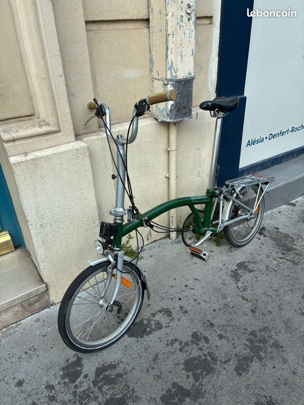 Brompton M6L Pliant Vert Turc - 6 Vitesses, Guidon Drop Bar, Bon état, Pour Adulte