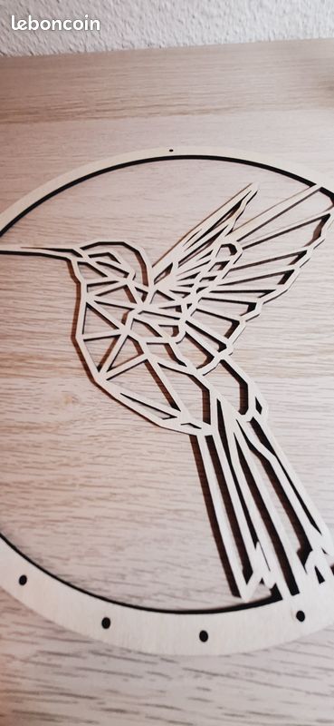 Base en bois - colibri pour macramé (image 2)
