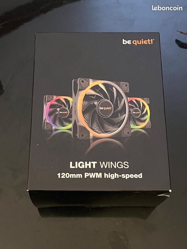 3 Ventilateurs PC Be Quiet! Light Wings 120mm PWM - ARGB 18 LED - Silencieux 31dB - Pour Gaming Et Watercooling