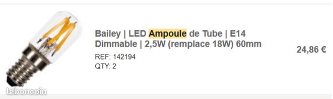 Ampoule LED Tube E14 dimmable (image 1)