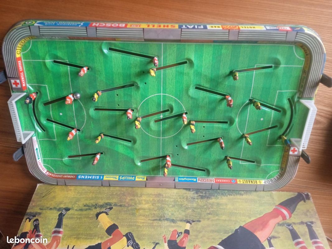 A Marke Technofix Europa Cup tin-plate table football game, made in