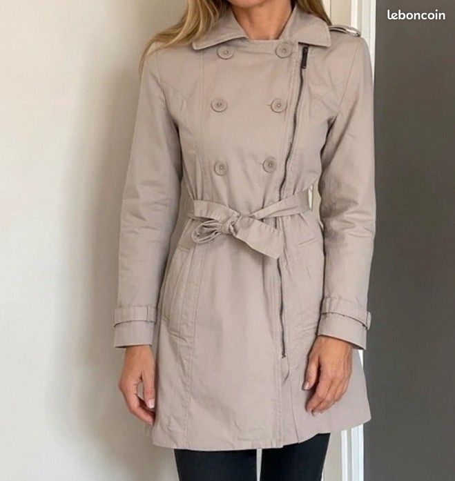 Trench coat la city beige ceinturé – Chic & intemporel taille 36 (image 1)