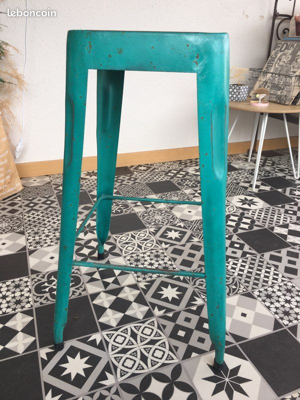 Tabouret de bar industriel vintage (image 2)