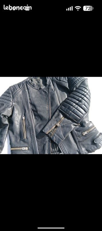 Blouson cuir vintage moto (image 4)