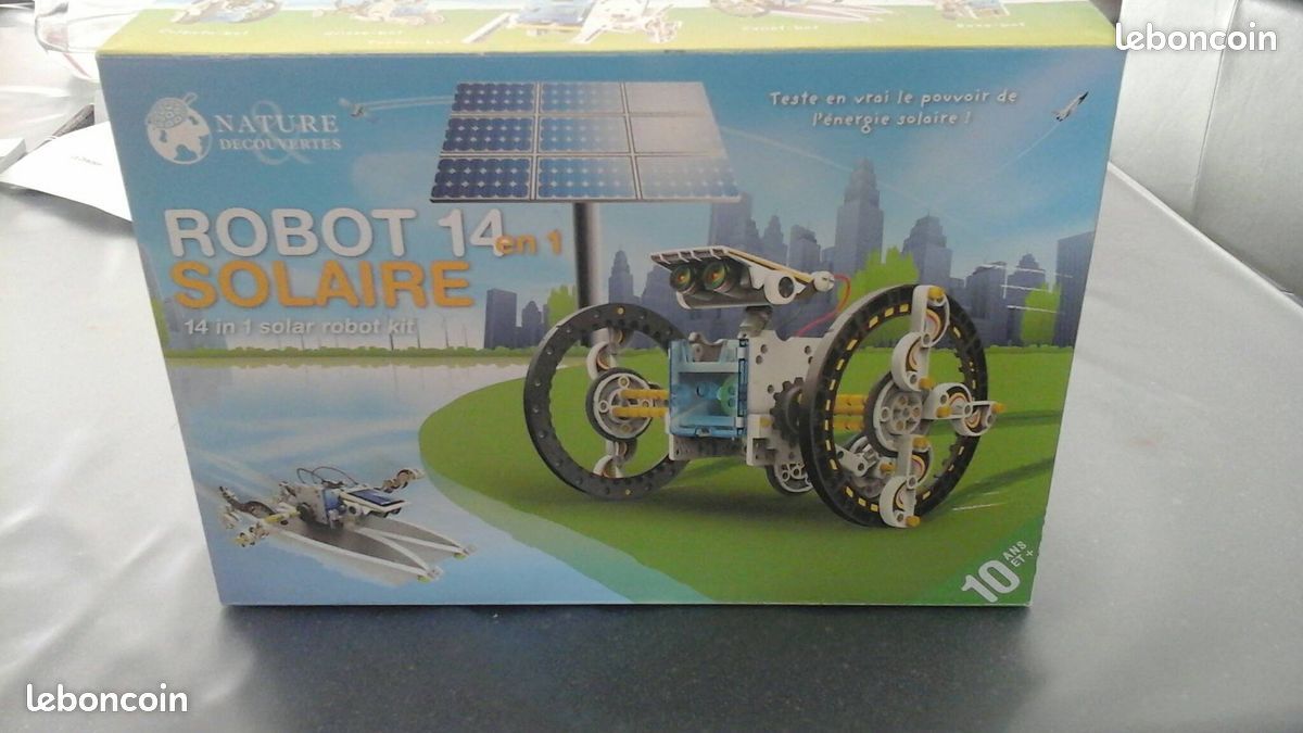 KIDWILL Robot Solaire 14 En 1 – Kit STEM 261 Pièces, Panneau Solaire + Pile – Dès 10 Ans