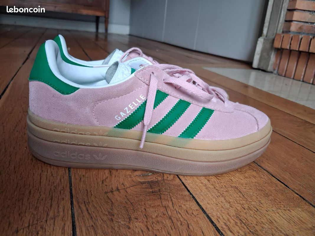 adidas gazelle silver green womens Adidas Gazelle Rose chez S2 Vichy