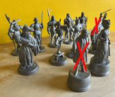 Lot De 14 Figurines Café Mokarex - Jeu D'échecs Thème Moyen Âge - Occasion