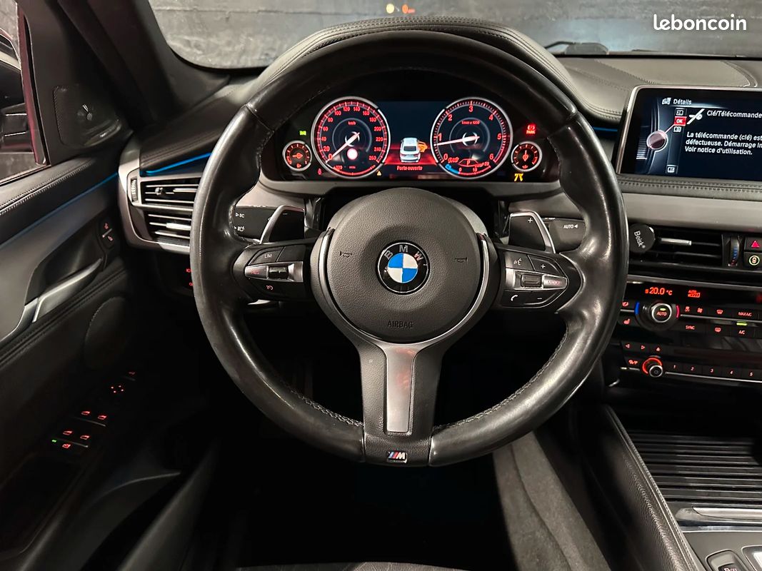 BMW X6 F16 xDrive40d 313 ch M Sport A | TOIT OUVRANT | HK | SIEGES ELECTRIQUES CHAUFFANTS 26880 (image 19)
