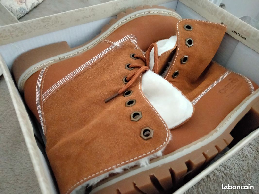 Bottines Chelsea En Cuir CREEKS Marron - Pointure 39, Talon 6 Cm, Presque Neuves