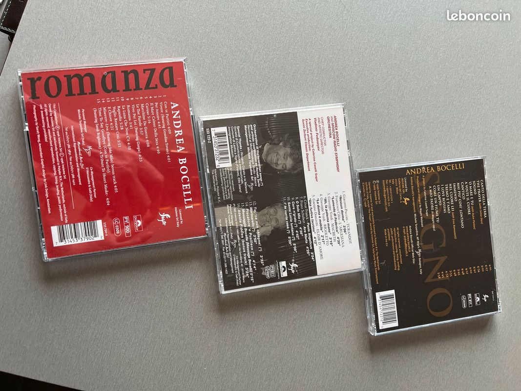 3 CD Andréa Bocelli, l’ensemble pour 6 euros (image 2)