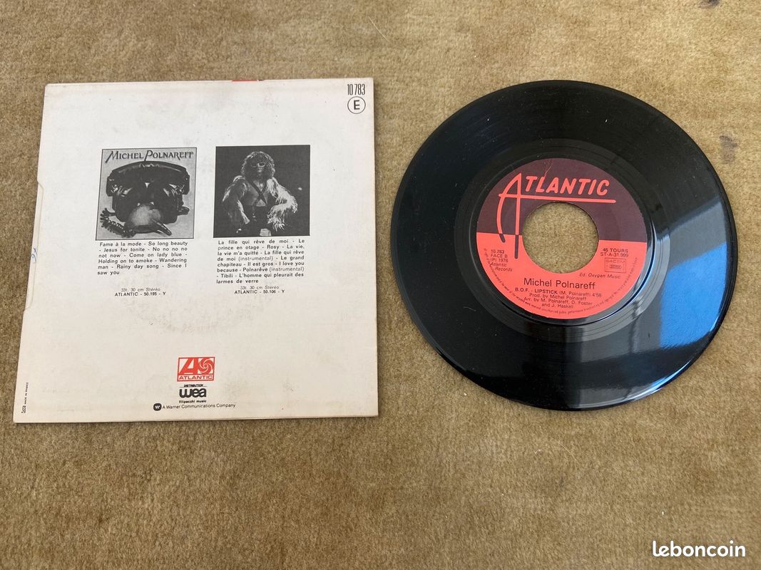 Michel Polnareff Lipstick 45 tours (image 2)