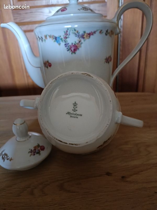 Cafetière et sucrier en porcelaine Rheinkrone Bavaria (image 1)