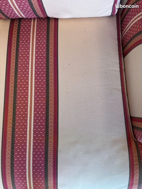 [PAIRE DISPONIBLE] Canapé 2/3 Places – Style Classique à Rayures (image 11)