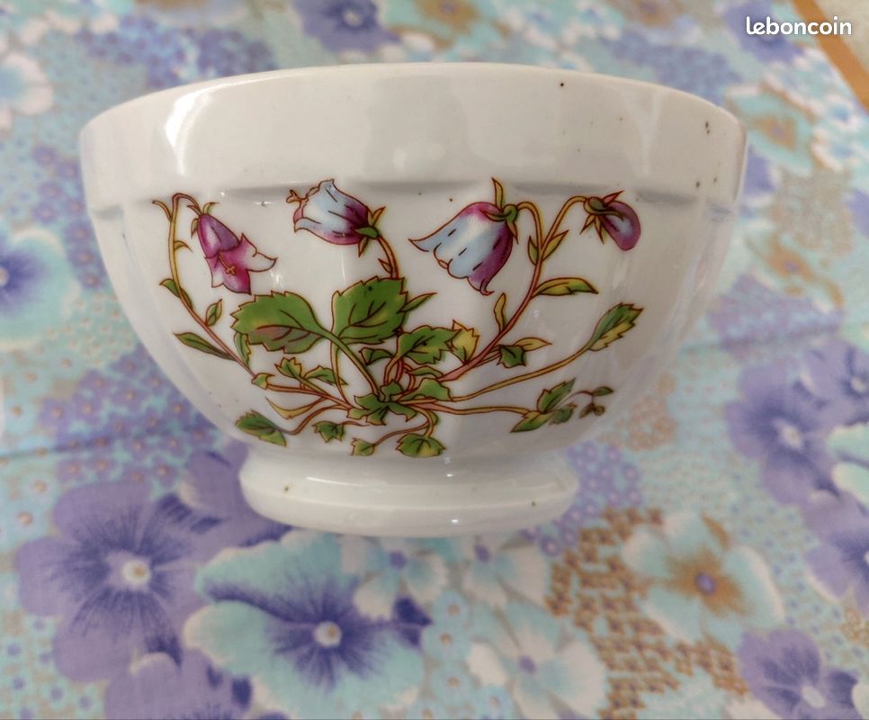 Lot de 3 bols ( bol ) vintage ancien en faïence de Gien modèle couleurs du temps fleurs - Arts de la table