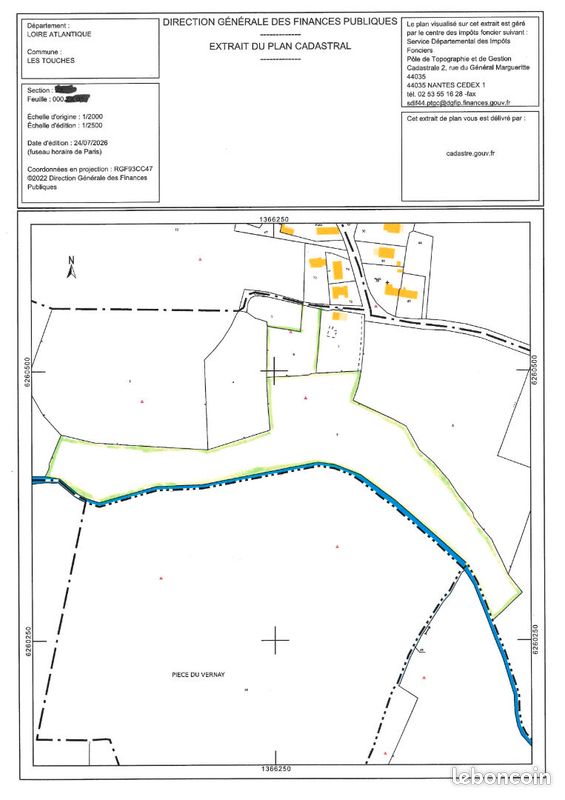 Terrain 26942 m² LES TOUCHES · 18 600 €