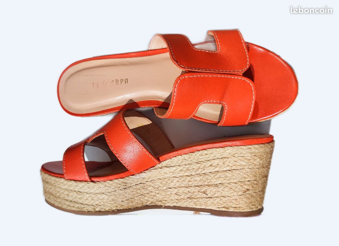 Mules femme orange (image 1)
