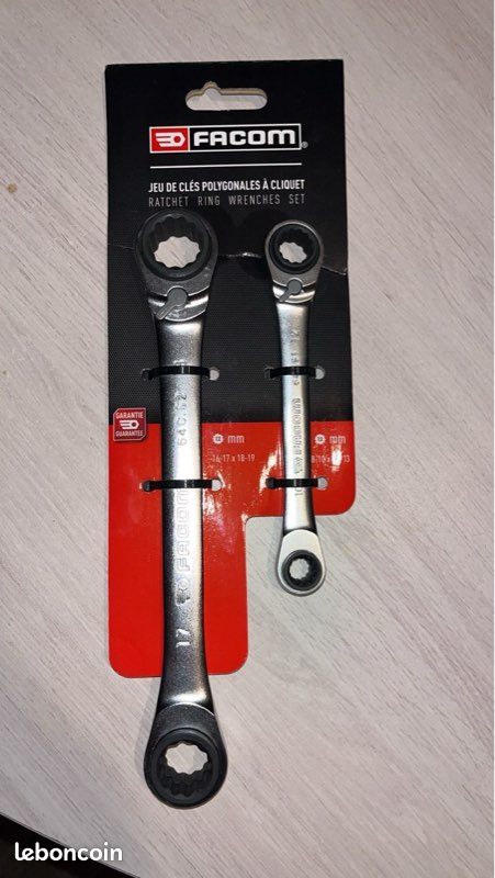 Lot clés cliquet type rapide facom 68 b - Bricolage