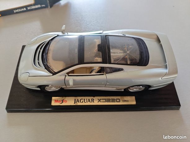Maquette Voiture Jaguar XJ 220 1991 Argent 1:43 Maxichamps - Neuf Avec Boîte
