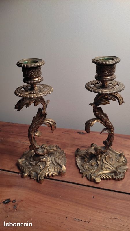 2 chandeliers en bronze (image 1)