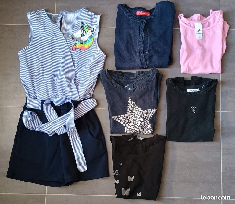 Lot Vêtements été Fille 6-7 Ans - Occasion En Très Bon état - Plusieurs Pièces