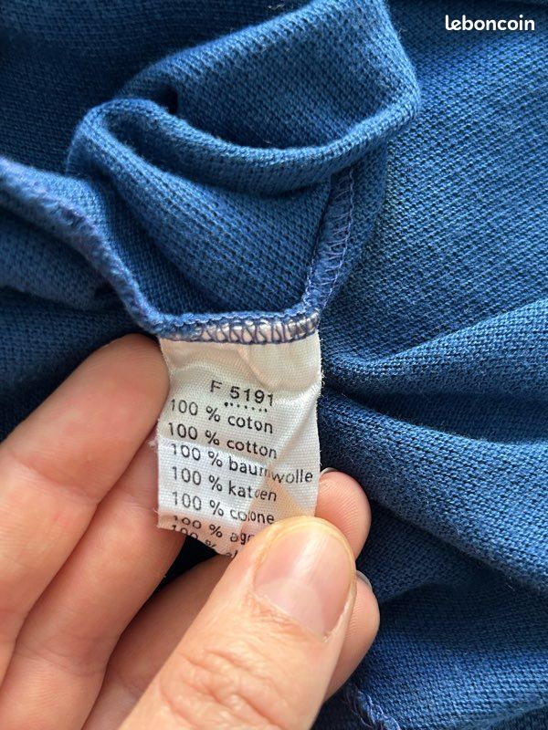 Polo bleu foncé manches courtes 100% coton Taille 5/XXL 46 Lacoste (image 11)