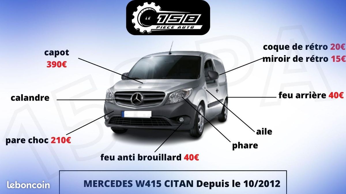 Pieces carrosserie Mercedes citan (image 1)
