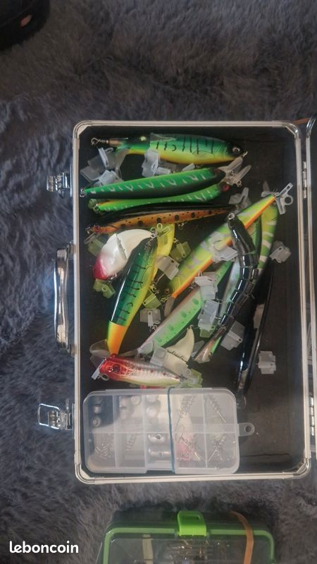 LOT DE PÊCHE ANCIEN boîte et mouches - FR