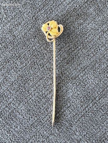 Épingle à Cravate En Or 18 Carats Avec Camée - Début XXe Siècle, Broche Vintage