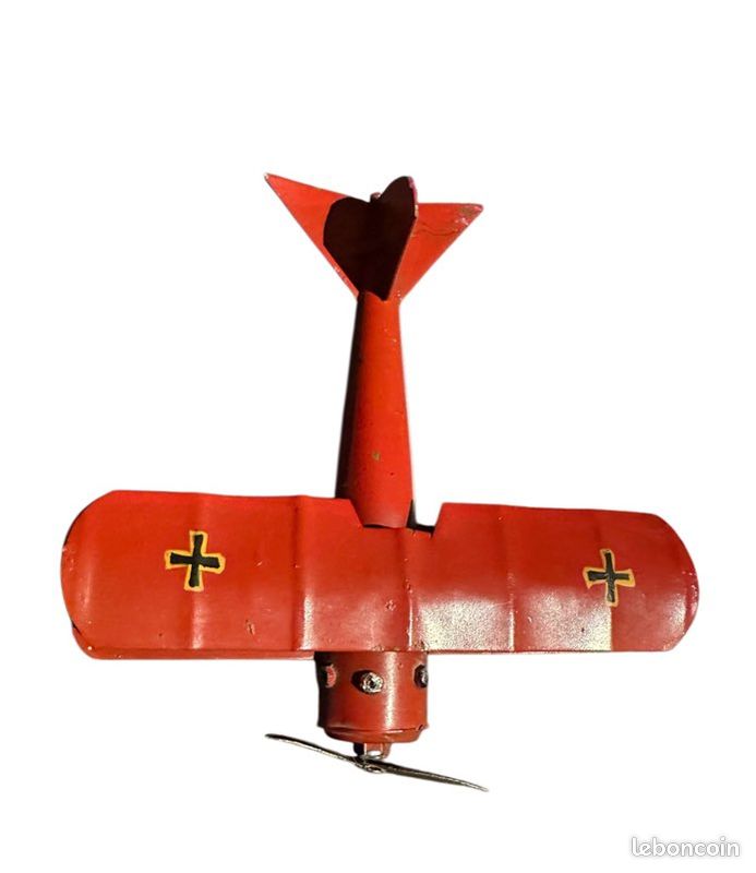 Bleu-ESPAGNE) Modèle d'avion en métal vintage en métal, modèle d'avion biplan, modèle d'avion