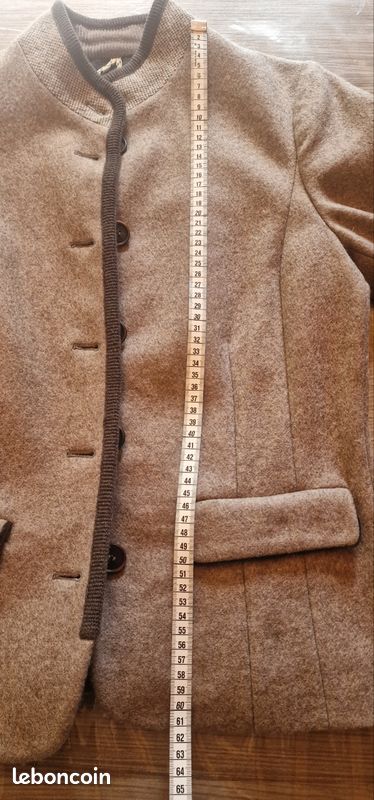 Veste Style Tyrolien Taille 46/48 - Lin Beige, Occasion Très Bon état, Pour Femme