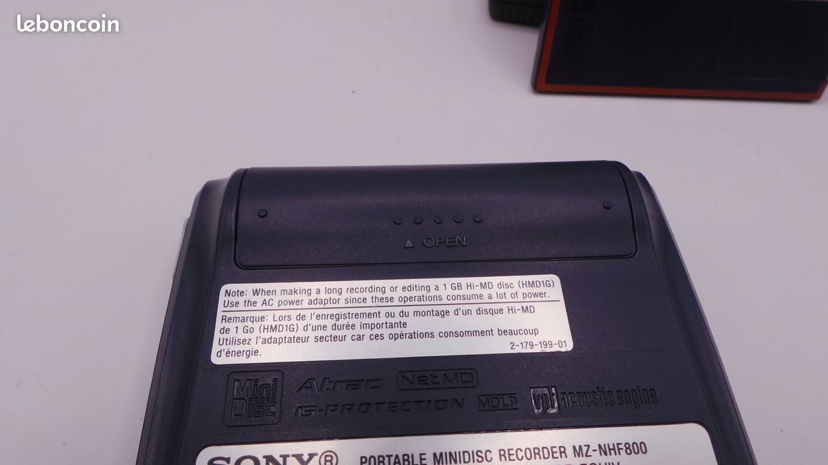 PACK complet mini disc MD SONY MZ-NHF800 micro télécommande écouteurs mini disc 1gb (image 17)