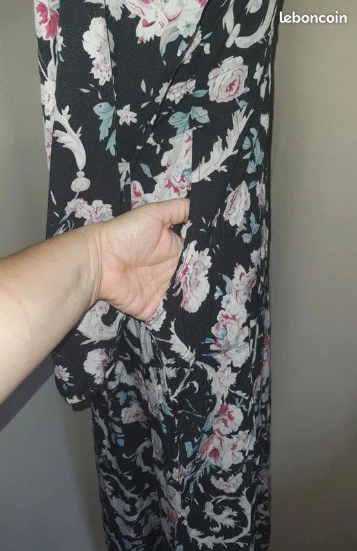 Robe longue fleurie à manches longues 42 - XL (image 6)