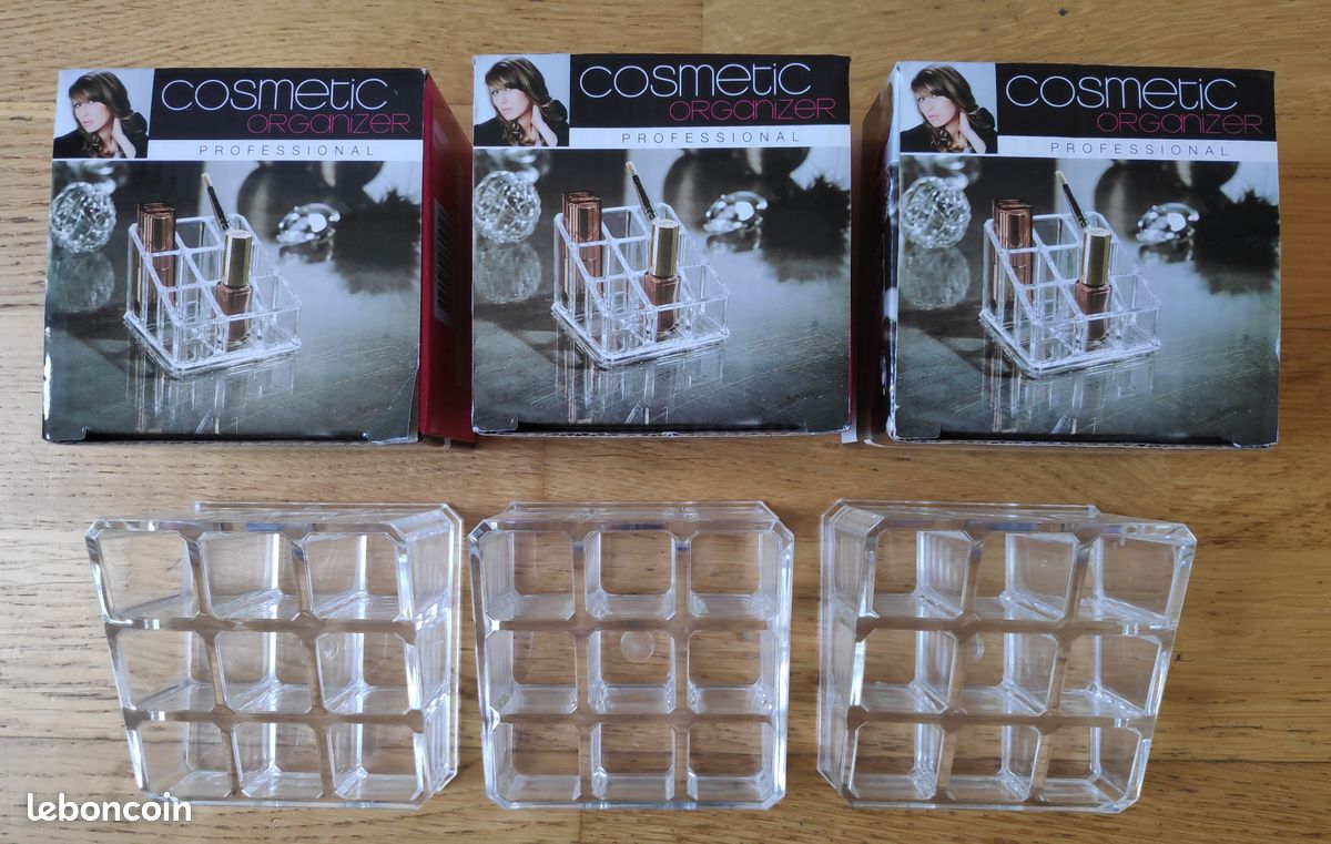 Lot de 3 boîte de rangement / organisateur de cosmétique et bijoux (image 6)