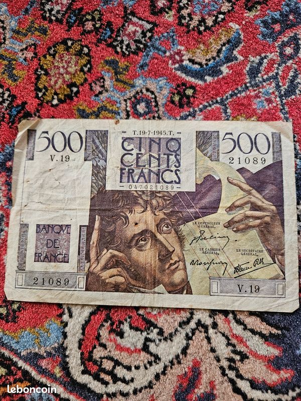 Billet 500 francs 1945 (image 1)