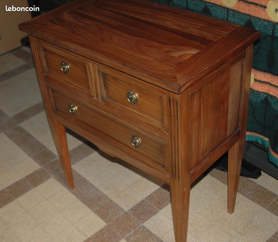 Console 3 tiroirs Louis XVI merisier (image 2)