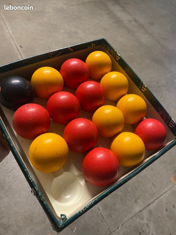 Boules de billard Anciennes Blanc Plastique