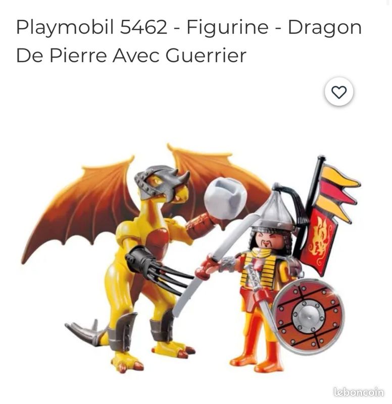 Playmobil 5462 Dragon de pierre avec guerrier (image 1)