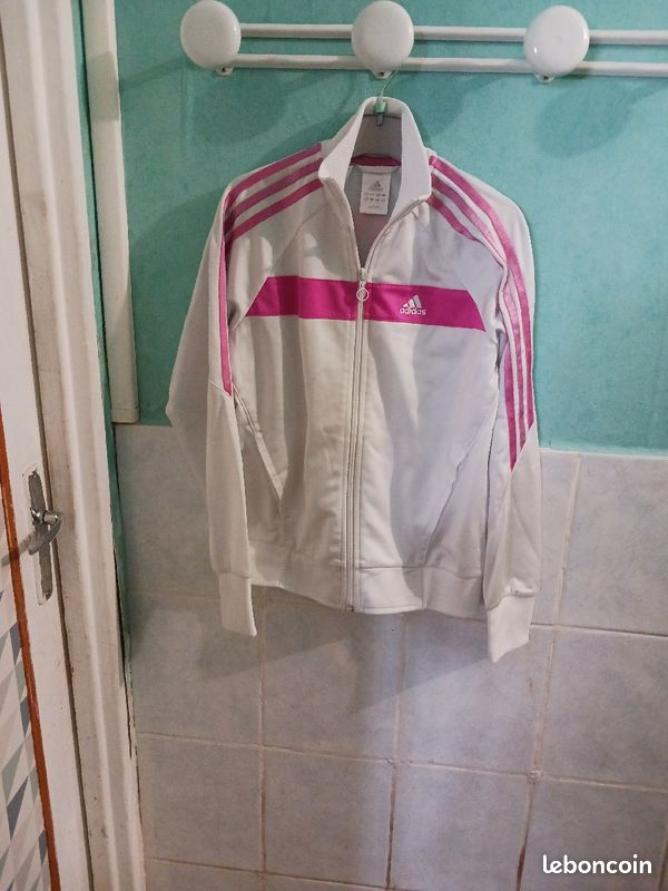 Gilet Adidas blanc et rose 12ans (image 3)