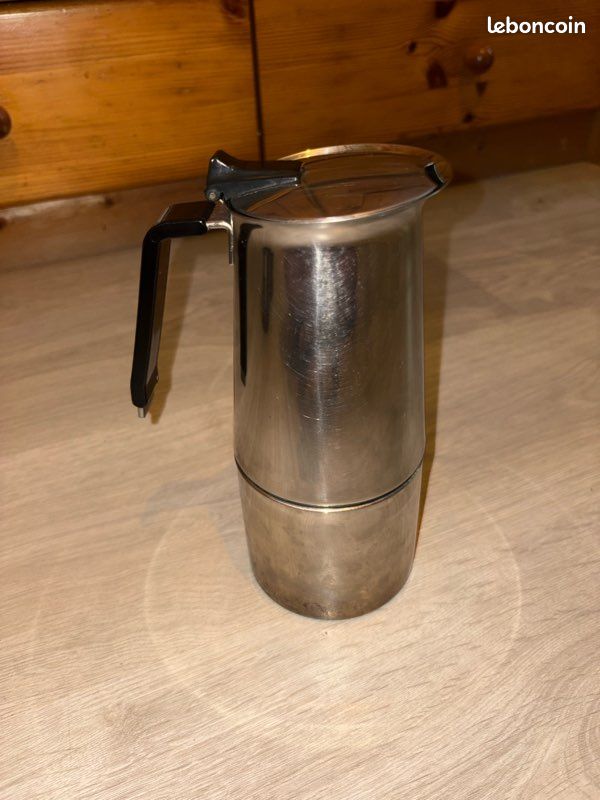 Cafetière vintage en acier inoxydable 18/10 Alpha 6 tasses des années 1970 (image 1)